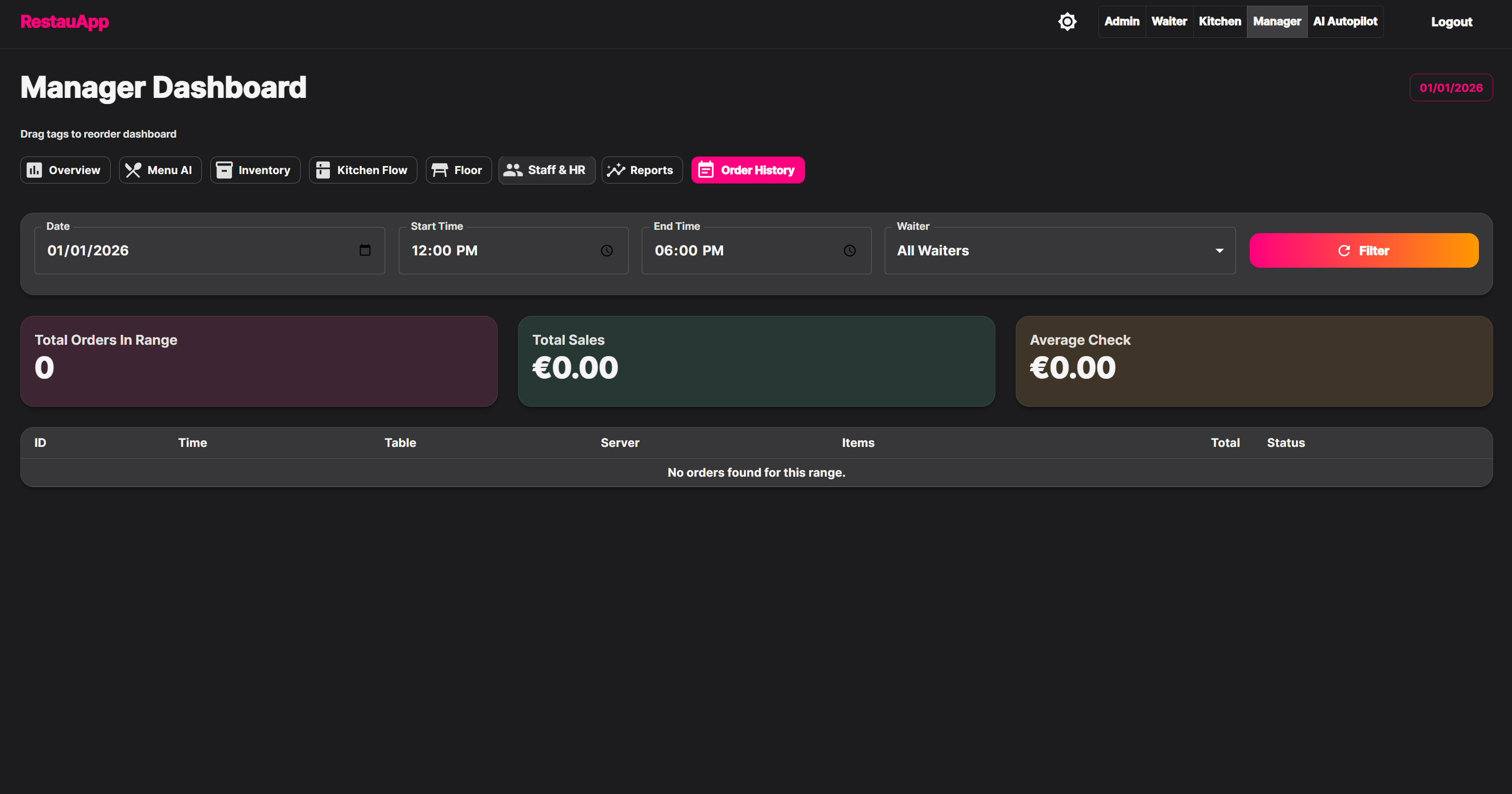 RestauApp Design